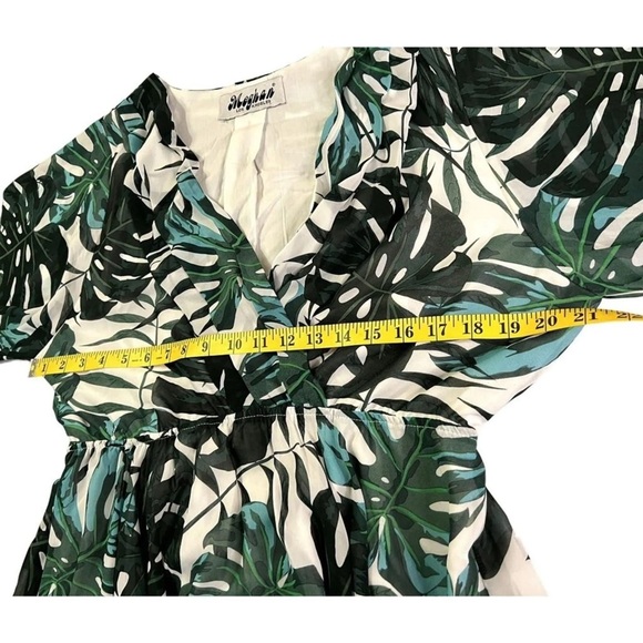 Meghan Los Angeles Sunset Dress- Palm‎ Beach Green sz LARGE NWT - Picture 6 of 9